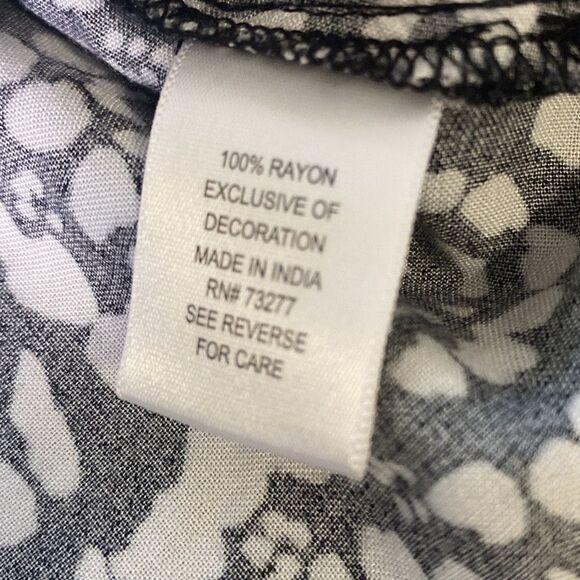 a:glow tribal boho maxi market dress black/white graphic Sz M - Picture 7 of 9